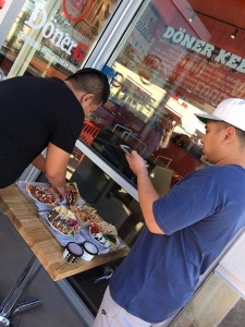local taking a picture of Best mediterranean food
