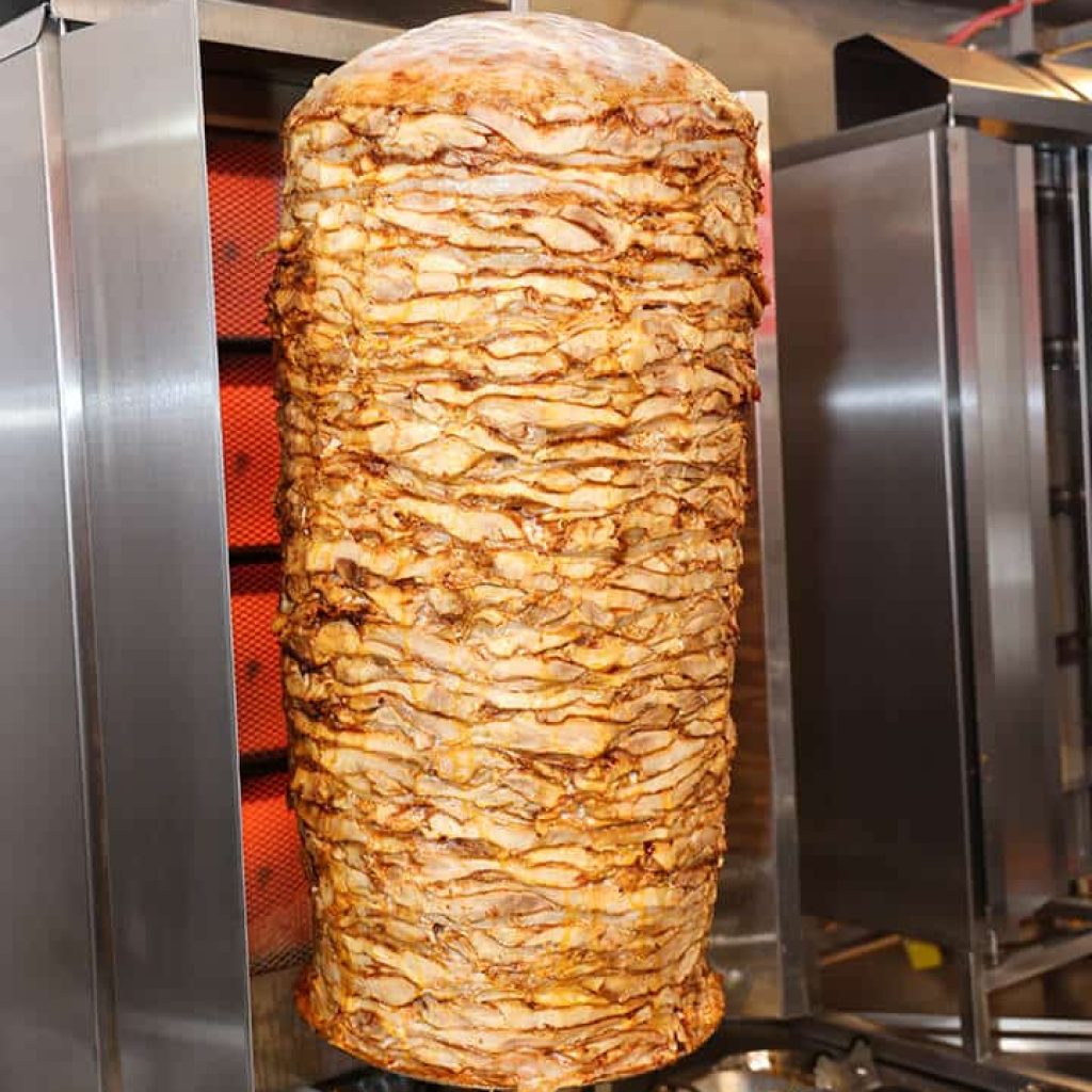Large chicken doner meat